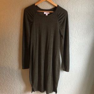 Motherhood Olive Green Bodycon Maternity Dress